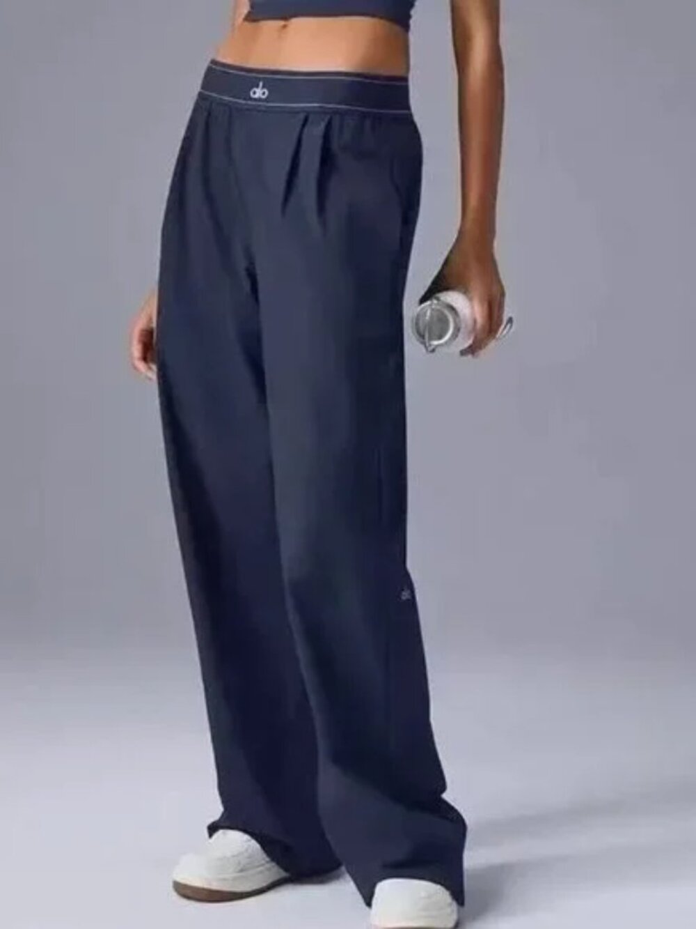 Wide Leg pants✨ALO Yoga Suit Up Trouser Navy Blue💙Elastic waistband ( Regular ) - Picture 6 of 7